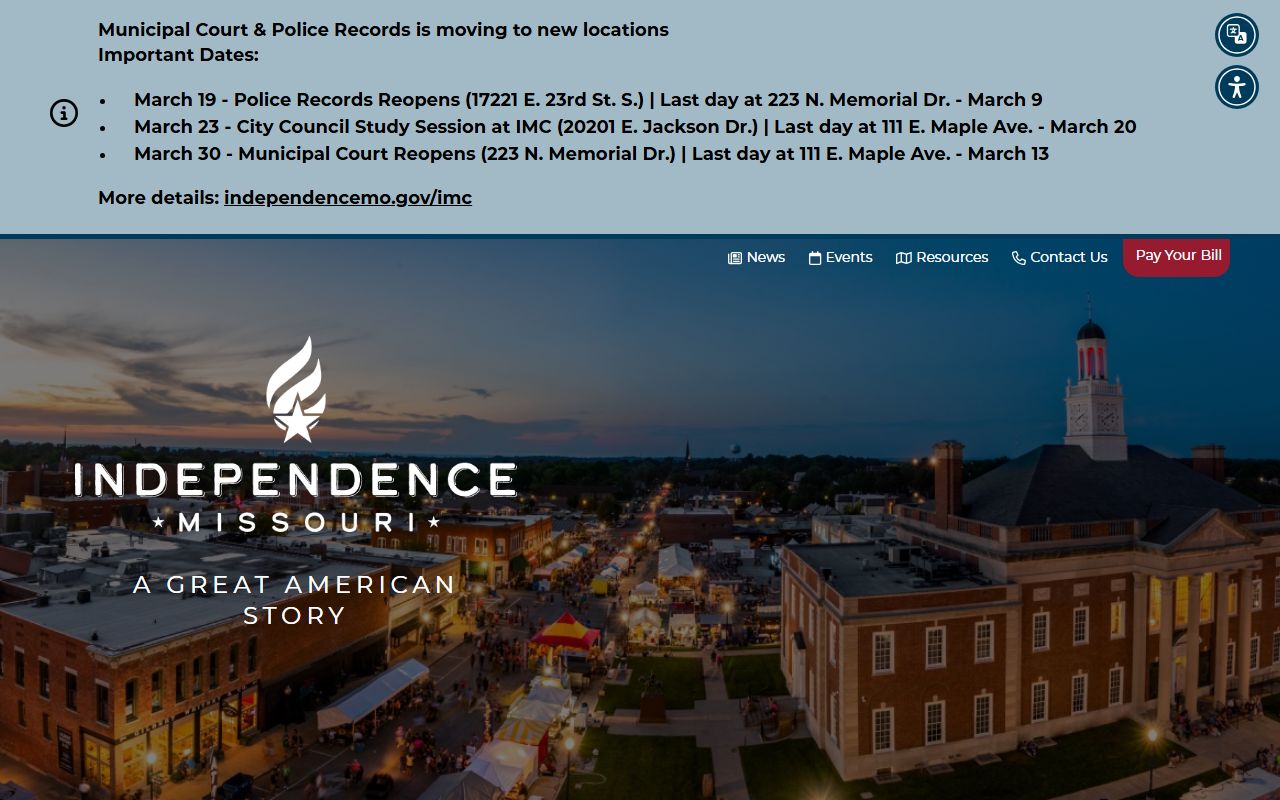Independence Missouri official website