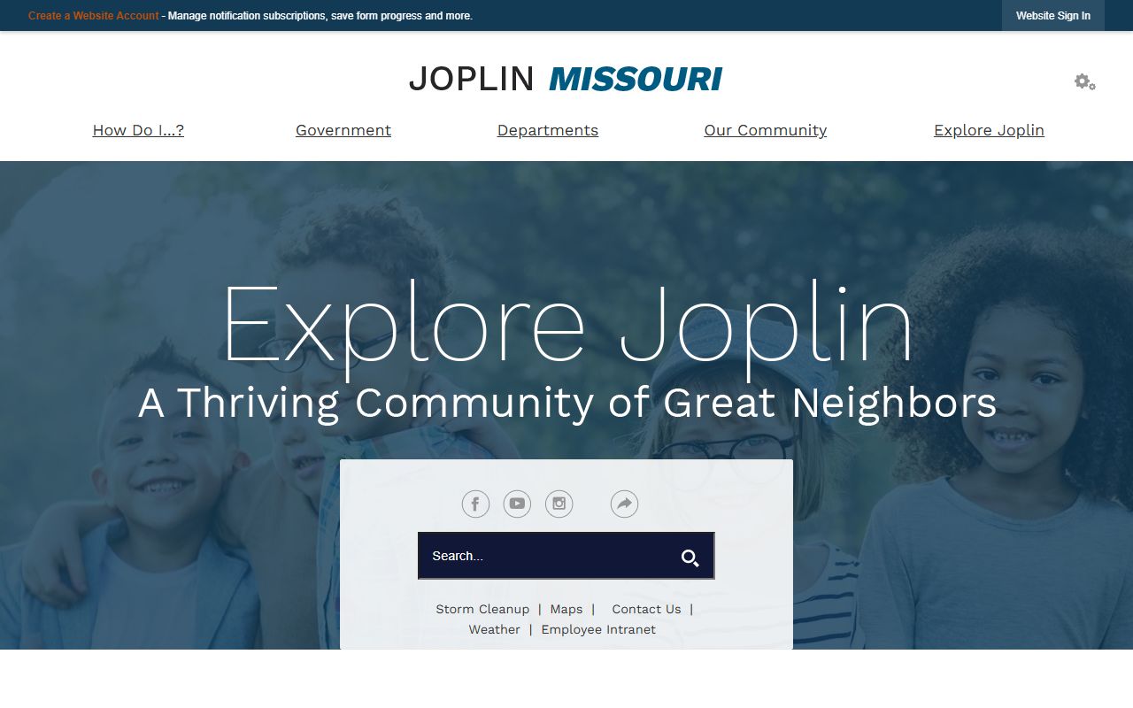 Joplin Missouri official city website for death records and vital records information