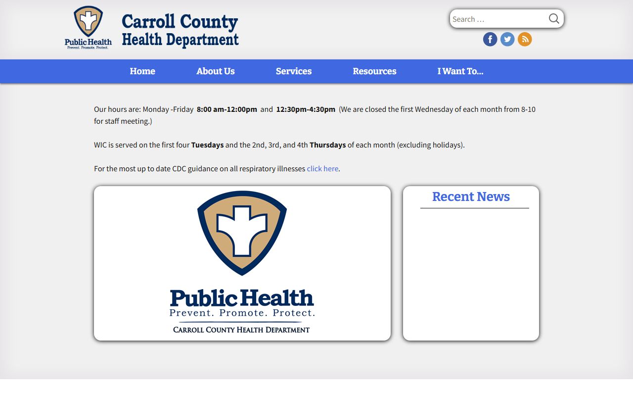 Carroll County Health Department death records office in Carrollton Missouri