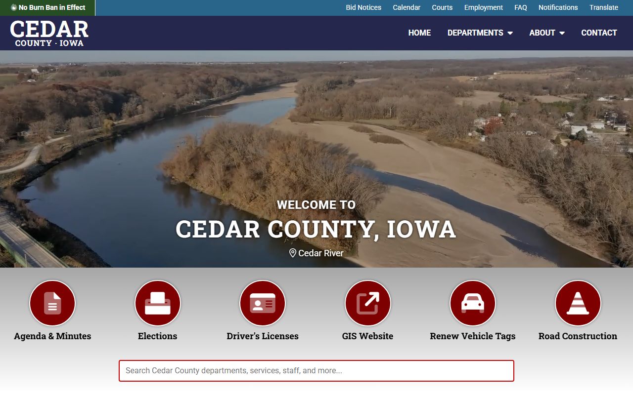 Cedar County Health Department death records information