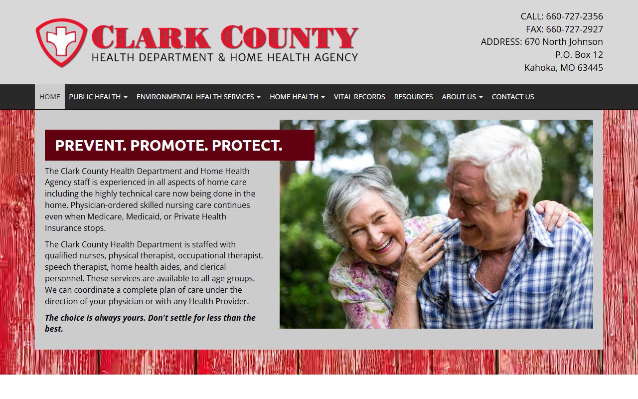 Clark County Health Department death records office in Kahoka Missouri