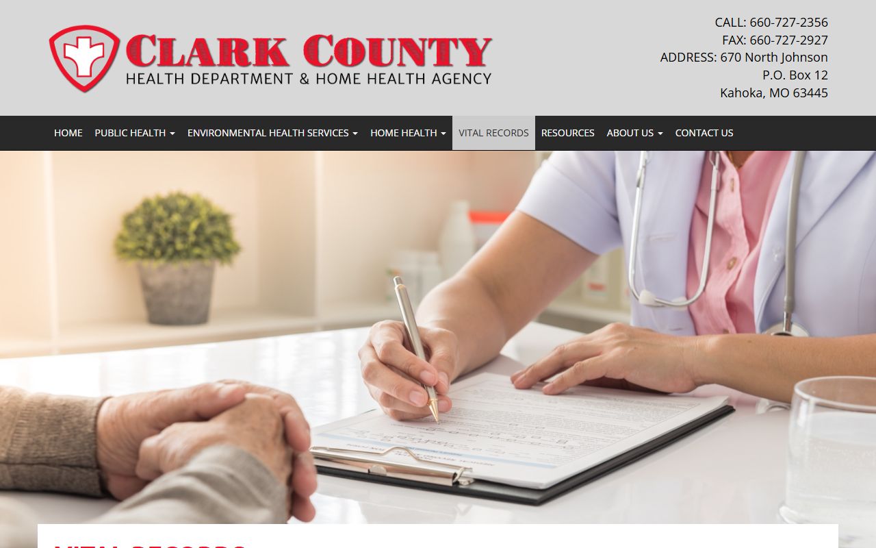 Clark County vital records page for ordering death certificates