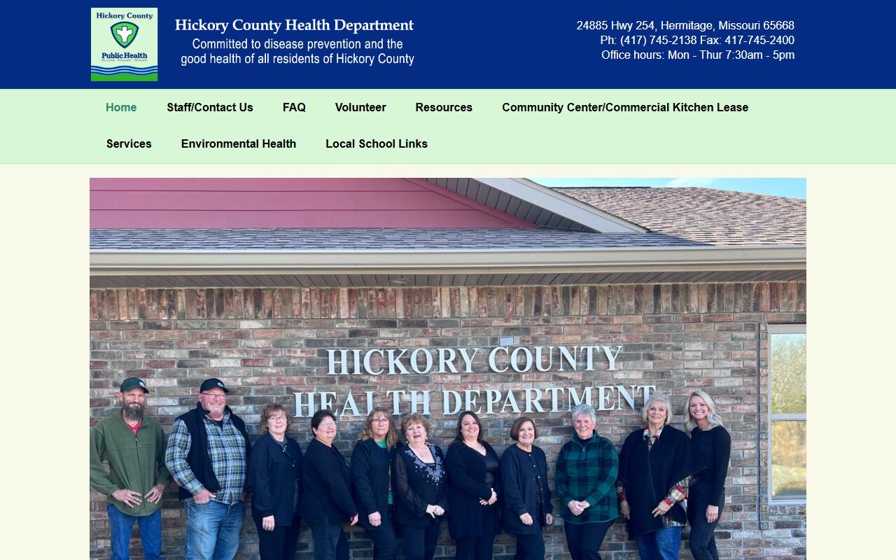 Hickory County Health Department death records office in Hermitage Missouri