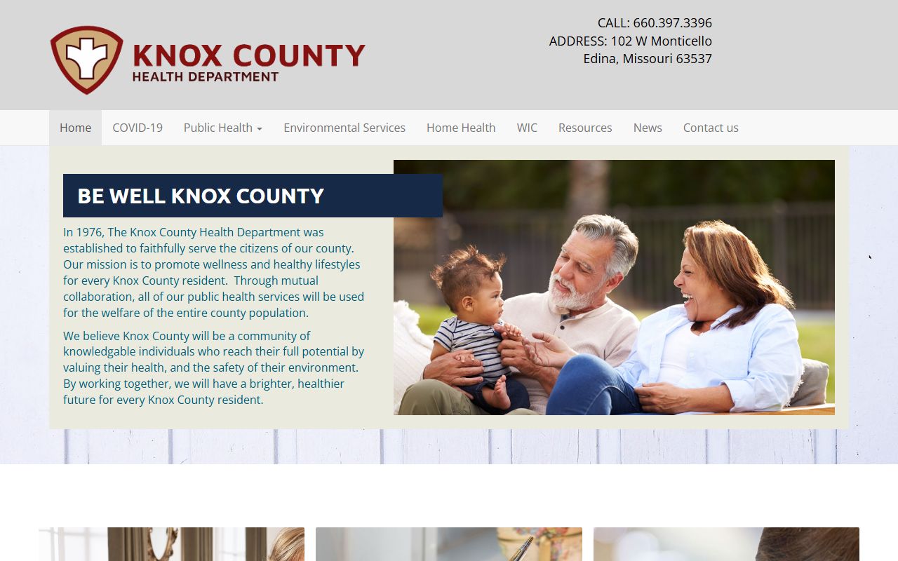 Knox County Health Department office for death records in Edina Missouri