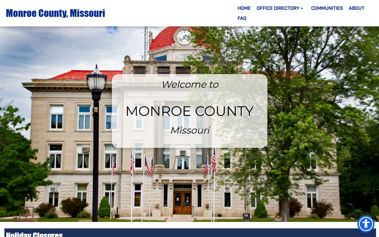 Monroe County Missouri government office for death record requests in Paris