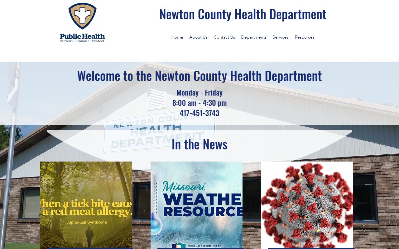 Newton County Health Department death records office in Neosho Missouri