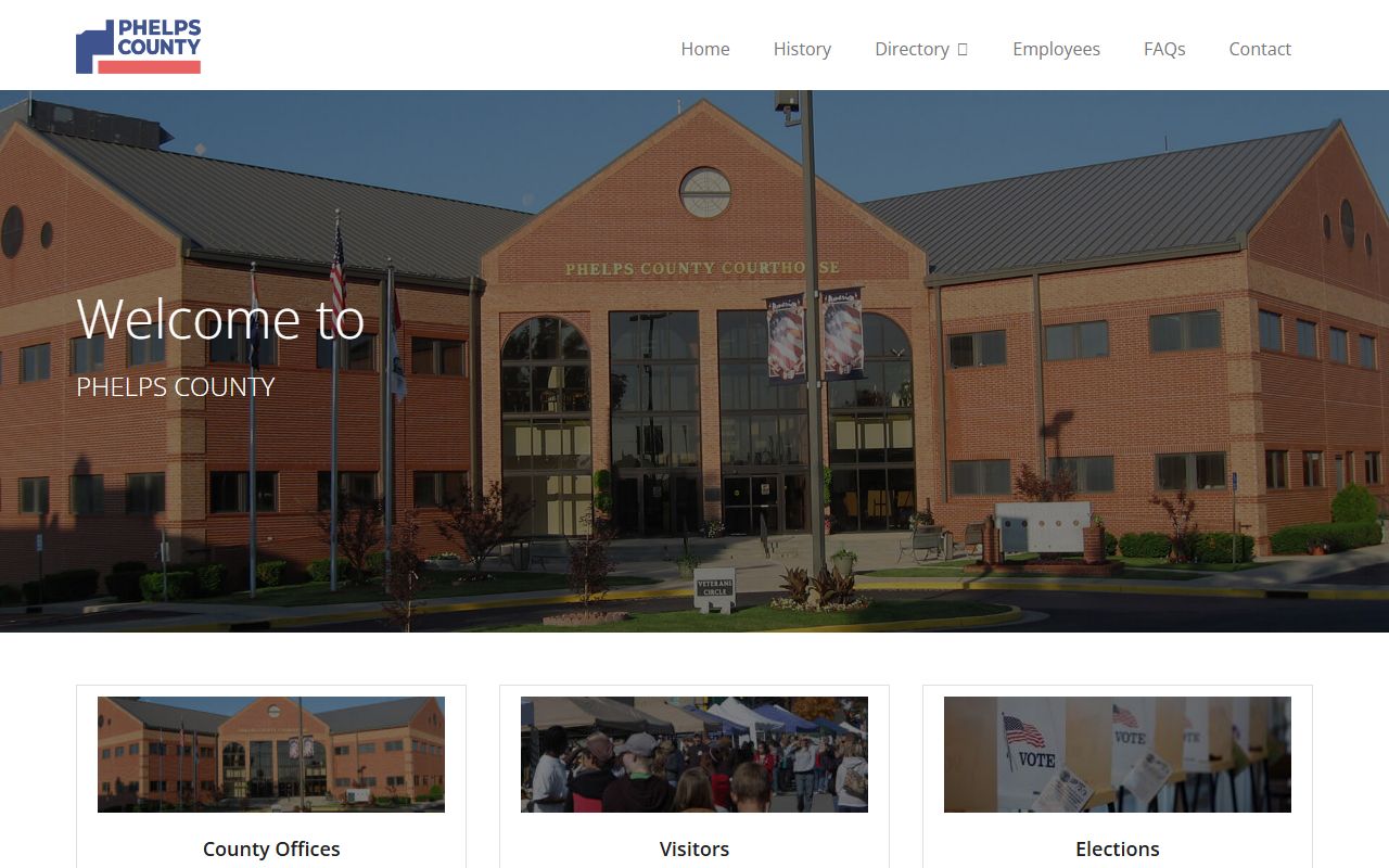 Phelps County government office for death records in Rolla Missouri