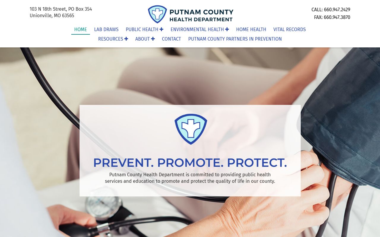Putnam County Health Department death records office in Unionville Missouri