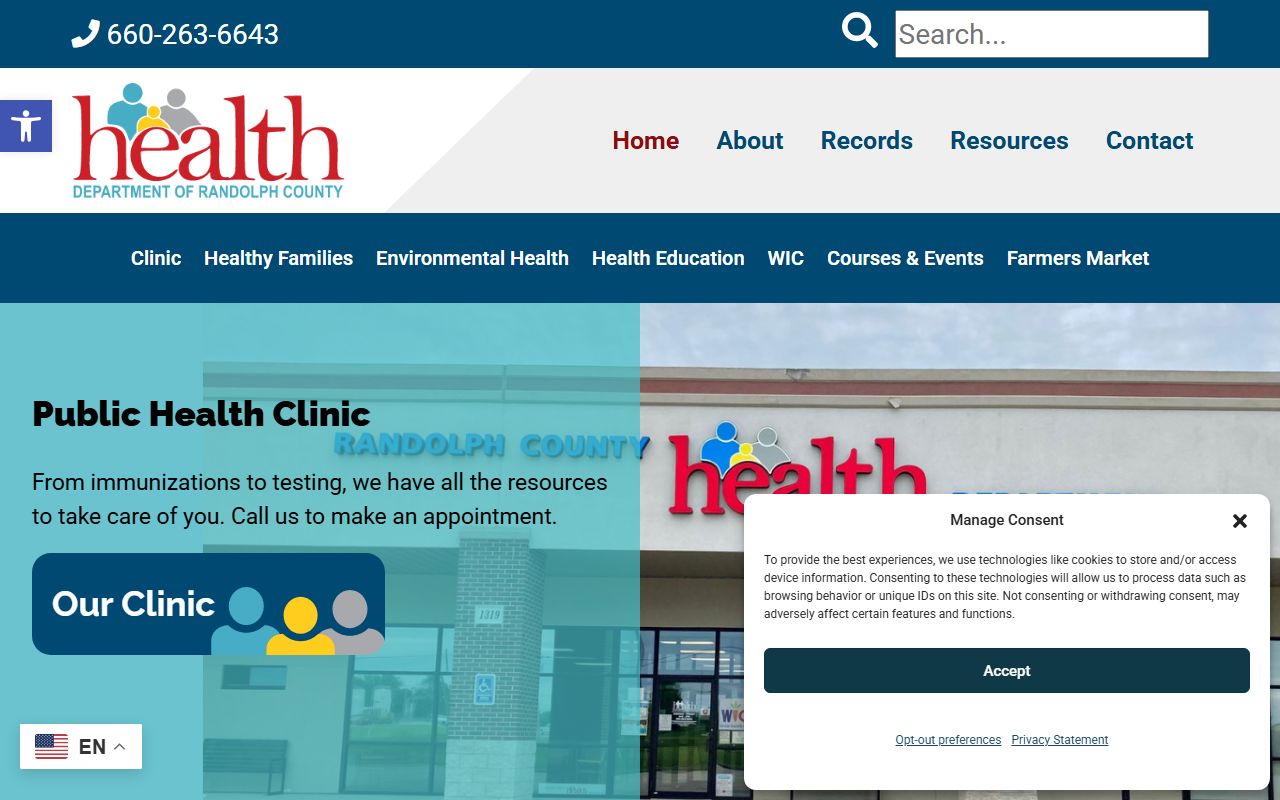 Randolph County Health Department death records office in Moberly Missouri