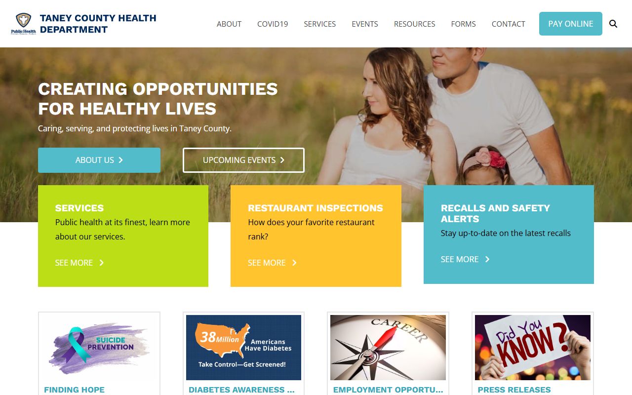 Taney County Health Department vital records services for death certificates