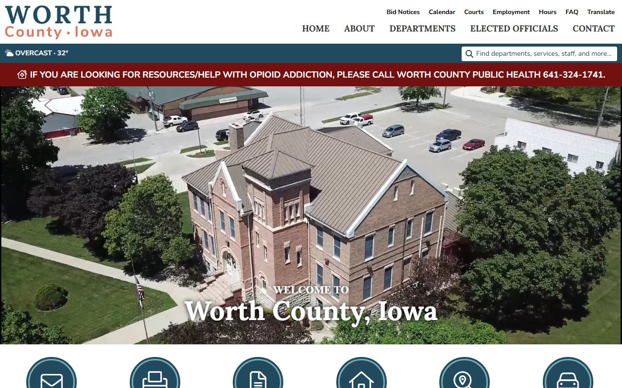 Worth County government information for death records in Grant City Missouri